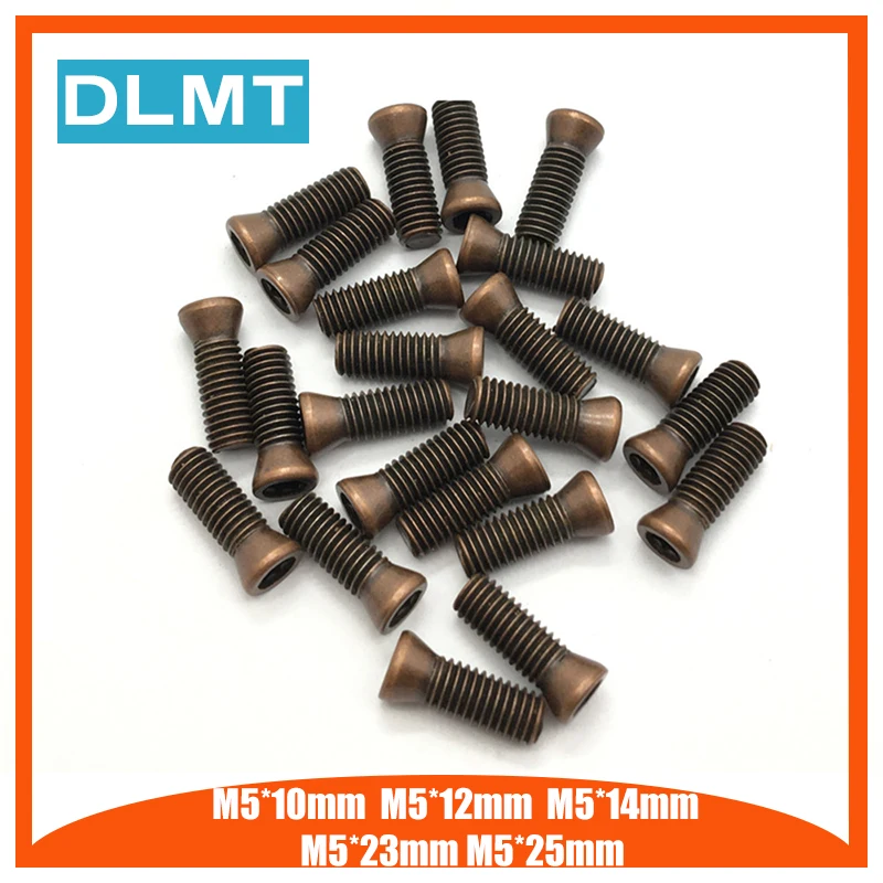 

M5*10 M5*12 M5*14 M5*15 M5*16 M5*23mm M5*25mm 50pcs CNC lathe tool spare screws for Replaces Carbide Inserts lathe accessories