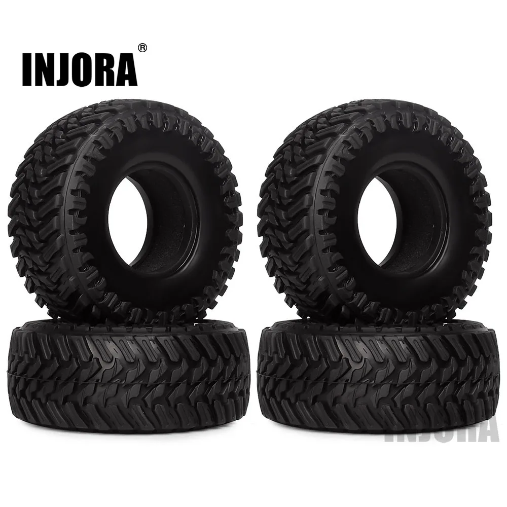 

INJORA 4PCS 106*39mm Rubber Wheel 1.9 Tires Tyres for 1:10 RC Rock Crawler Axial SCX10 D90 D110 TF2