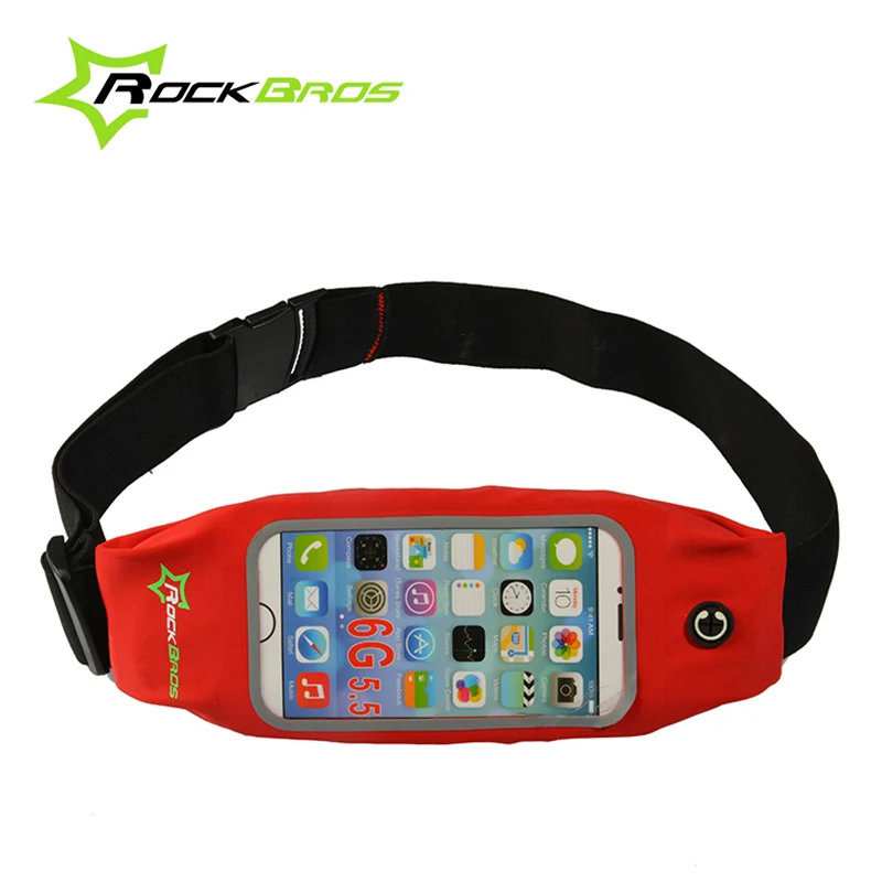 Black Sports Running Jogging Gym Cycling Waist Band Bag Case Mobile Phone Holder 