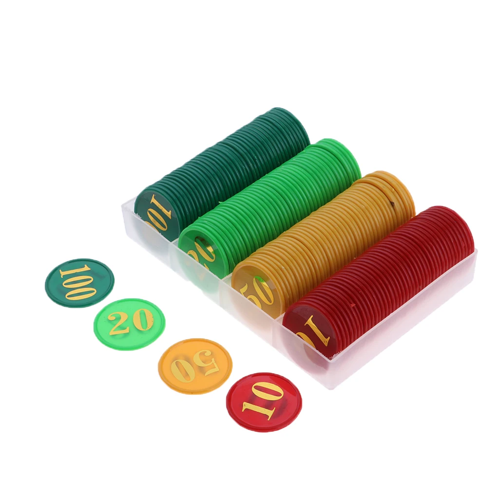 160pcs Acrylic Game Wager Mahjong Money Chips 33mm For Gambling Poker Game Mahjong Playing And Other Recreation Games