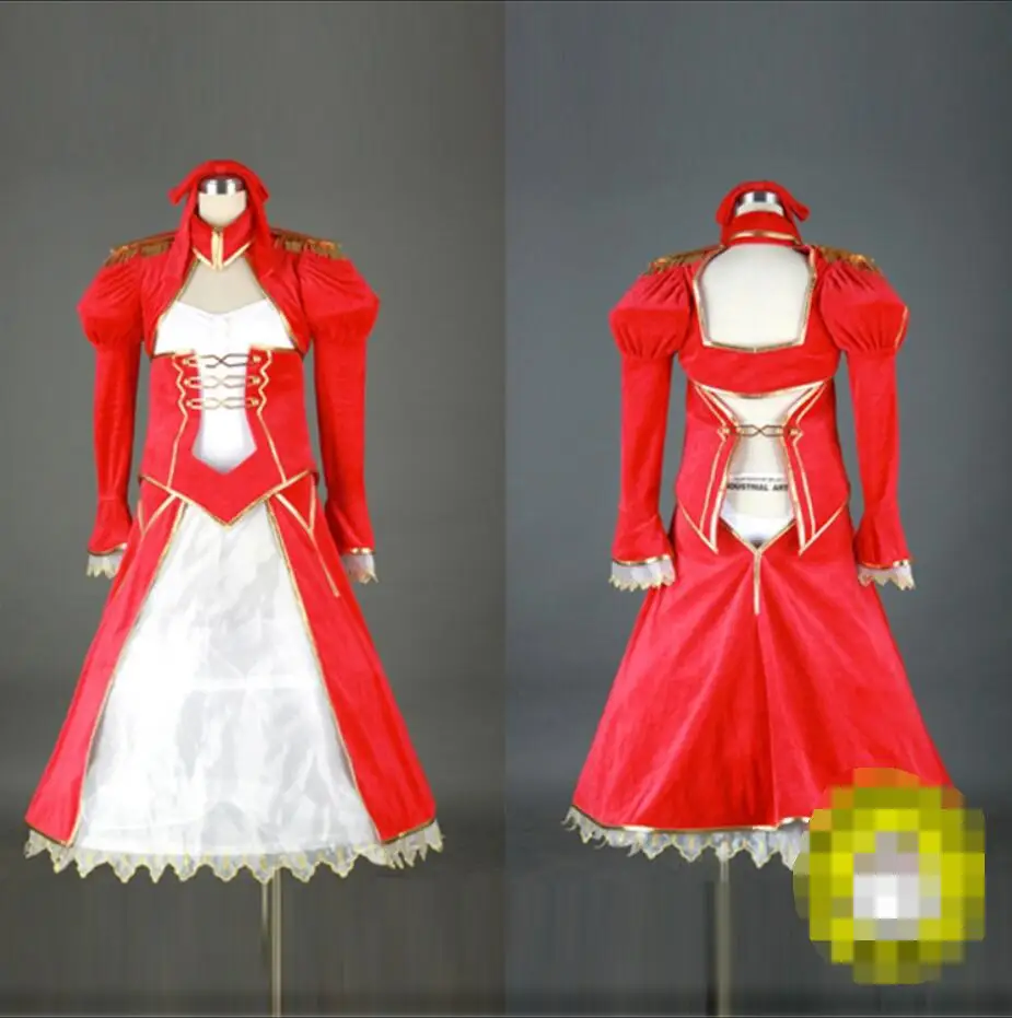 

Can be tailored Cartoon Fate/EXTRA Game Anime cos red Saber Nero Claudius Caesar cosplay Halloween party Unisex costume