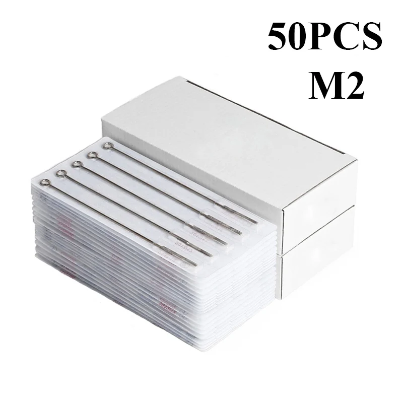 

50PCS Professional Tattoo Needles 5M2 7M2 9M2 11M2 13M2 15M2 Size Disposable Assorted Sterile Tattoo Needles 0.35mm