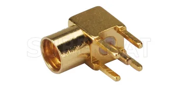 

Superbat 10Pcs Free Shipping RF Connector MMCX thru hole Jack Female Right Angle PCB Mount with solder post