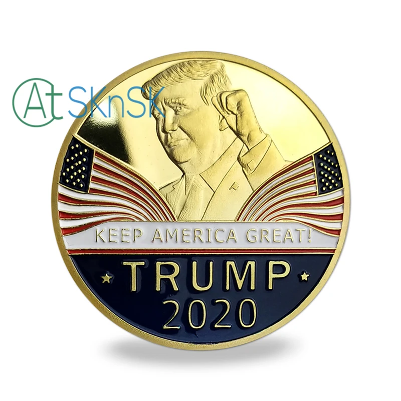 Трамп 2020 предвыборная монета лозунг сохранит Америку в совершенстве!
