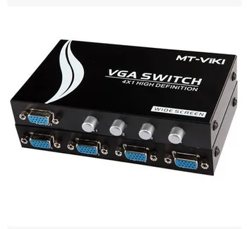

4 Port VGA Manual Video Sharing Switch Widescreen 1 Monitor to 4 PC