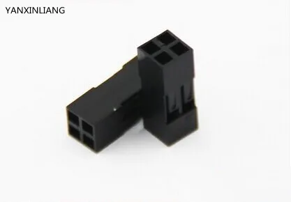

50PCS/Lot 4 Pin 2x2 Pin 2.54mm Double Row Plastic Dupont Head Jumper Wire Cable Housing Female Pin Connector