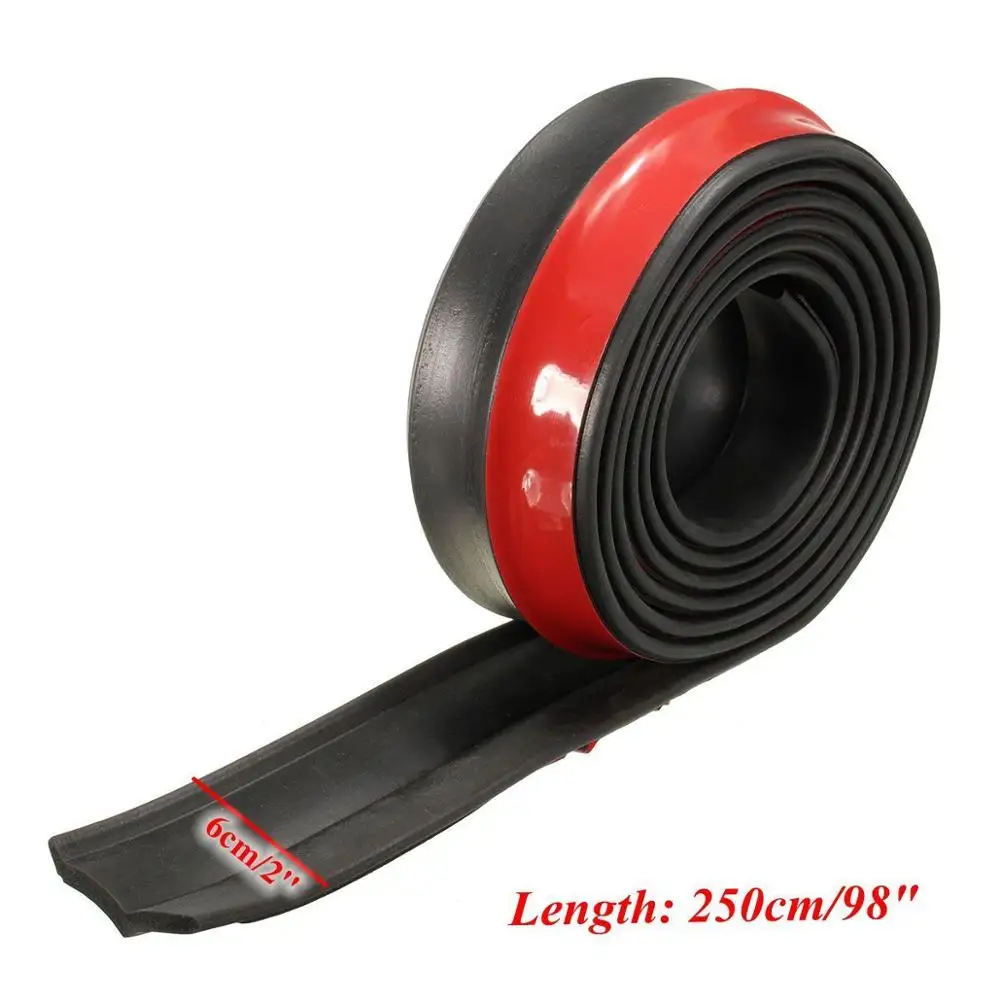 2.5m Car Front Bumper Protection Sealing Strips Sticker Universal Auto Rubber front Lip Car Door Protector Rubber Strip 2.5m Car Front Bumper Protection Sealing Strips Sticker Universal Auto Rubber front Lip Car Door Protector Rubber Strip