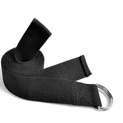 183 см ремень для йоги Регулируемый d-кольцо спортивный эластичный ремень для йоги пояс для тренировки ног Фитнеса Йоги - Цвет: Черный