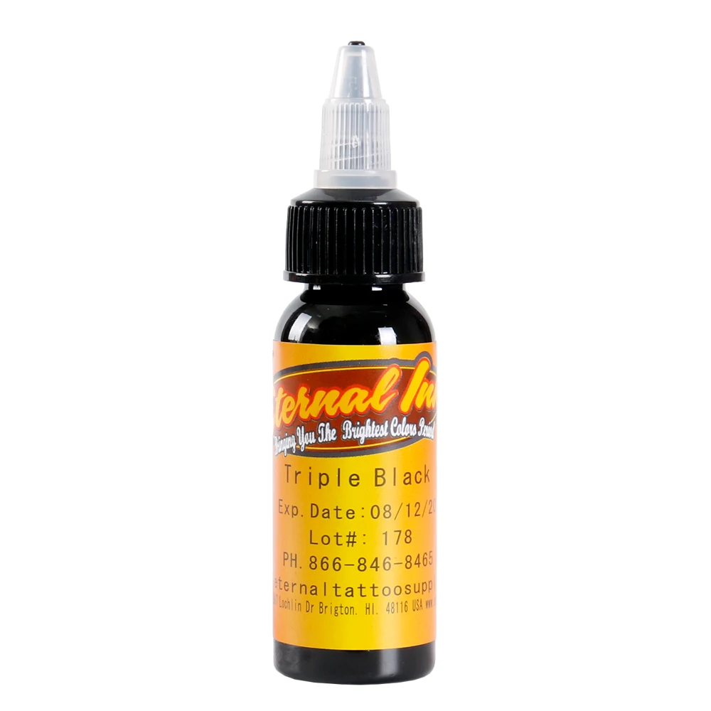 

New 10 Bottle 1oz black Tattoo Ink Pigment Set Kits Body Arts 30ml black Professinal Beauty Permanent Makesup Paints Accesories