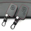 Genuine Leather car Key Cover For Toyota Camry Highlander Crown Prado Land Cruiser Vitz Prius Intelligent Key Case Protector Bag ► Photo 1/6