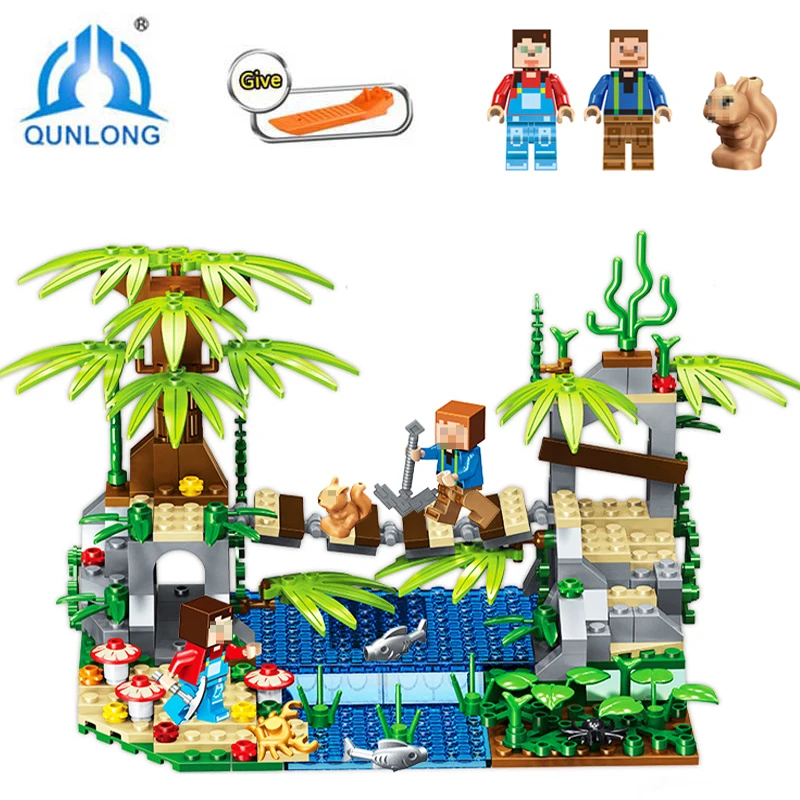 

Qunlong Building DIY Blocks Bricks Figures Castle Kids Toy Compatible LegoeINGly Minecraft City Compatible Lepine Building Toy