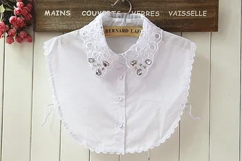 

Fashion New Jeans Shirt Collares Denim Fake False Detachable Apparel Accessories Decorated Fake Collar Solid Sham Collar