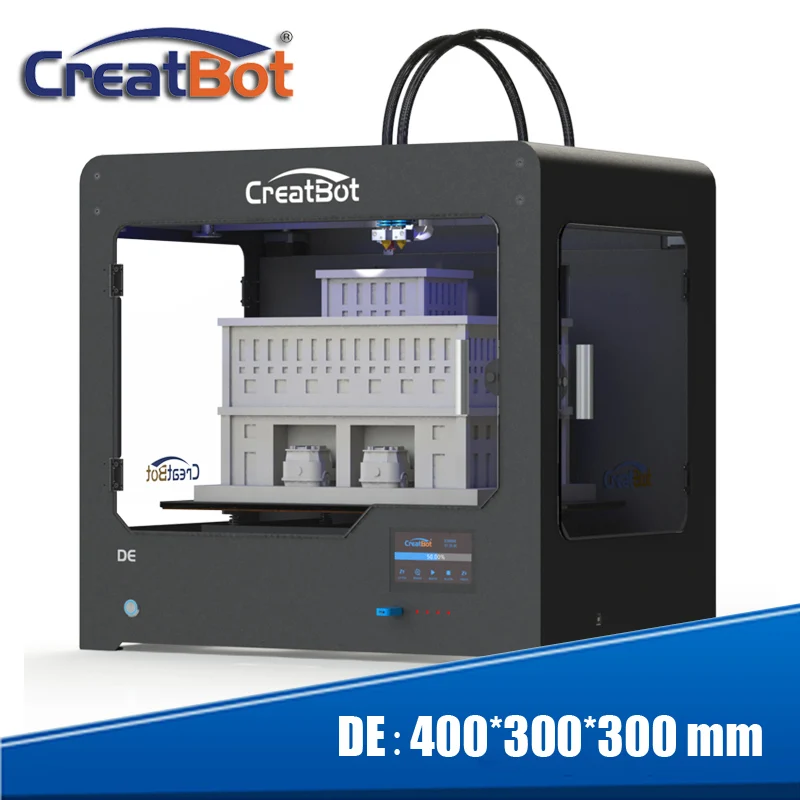 Creatbot 3d принтер двойной тройной экструдер 400*300*300 мм металлическая рама