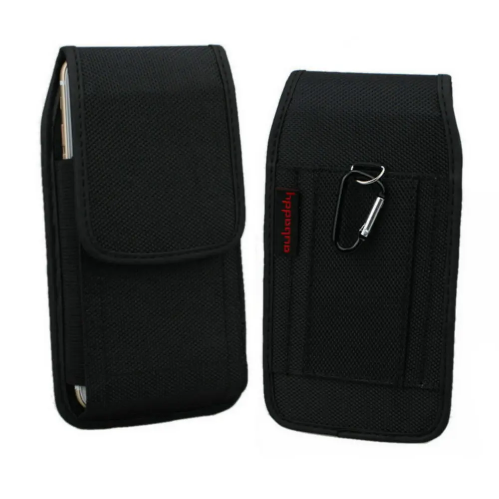 Nylon Pouch Bag with Hook Carabiner Belt Clip Holster Case for Samsung Galaxy Note 3/4/5/7 S7 Edge