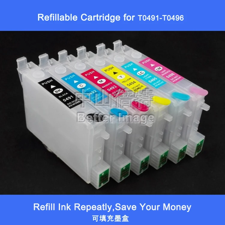 T0491-T0496 R210 R230 R310 R350 RX510 RX630 RX650 многоразовый картридж для R210/R310/R350/RX510/R230 с дугой 1