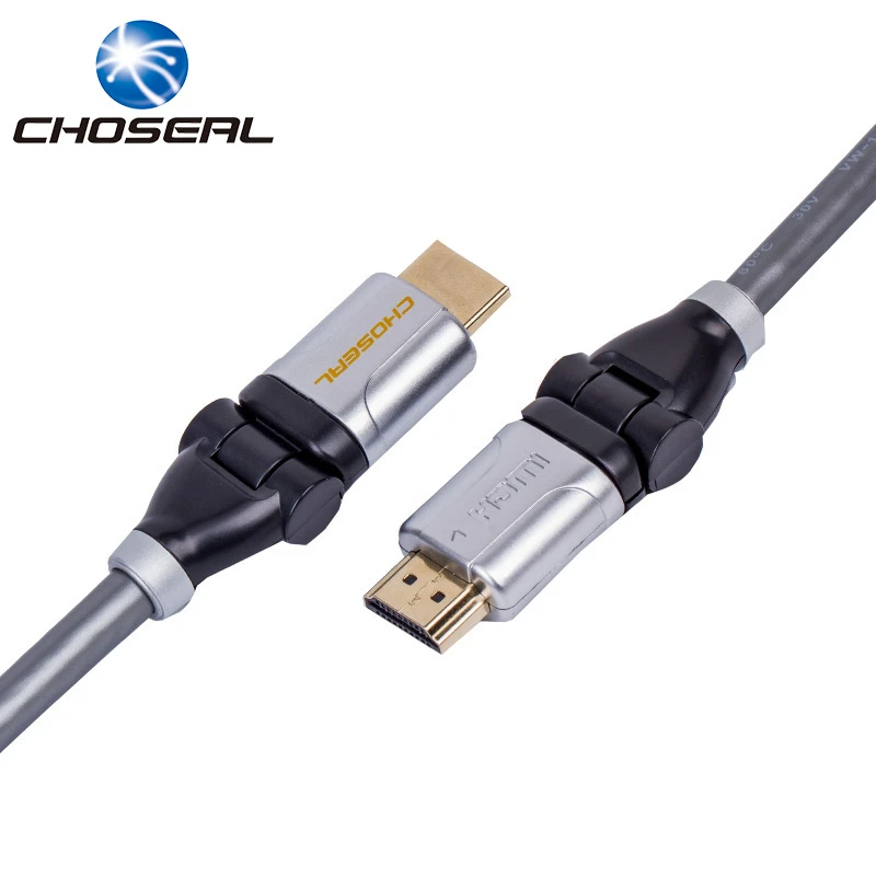 

Choseal QS8135 2.0V HDMI Cable Male To Male Rotatable Terminal 1M 3D 4K TV Cable For PS3 Computer Set-top Box Multimedia