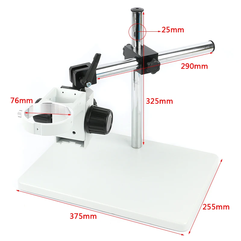  Big Size Heavy Duty Adjustable Boom Large Stereo Arm Table Stand 76mm Ring Holder For Lab Industry 