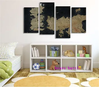 

Game of Thrones Map Canvas Painting Living Room Home Decor Modern Mural Art Oil Painting