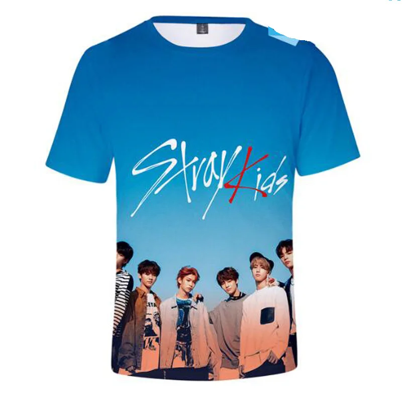 Футболка K POP KPOP для детей 3d альбом футболка MINHO JISUNG WOOJIN CHANGBIN FELIX StrayKids женская