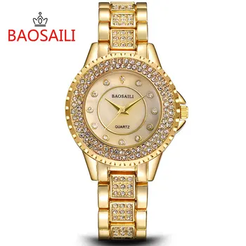 

BAOSAILI Shell Rhinestone Embedded Women Bracelet Watch Fashion Lady Analog Quartz Clock Dress Popular Relojes Para Mujer