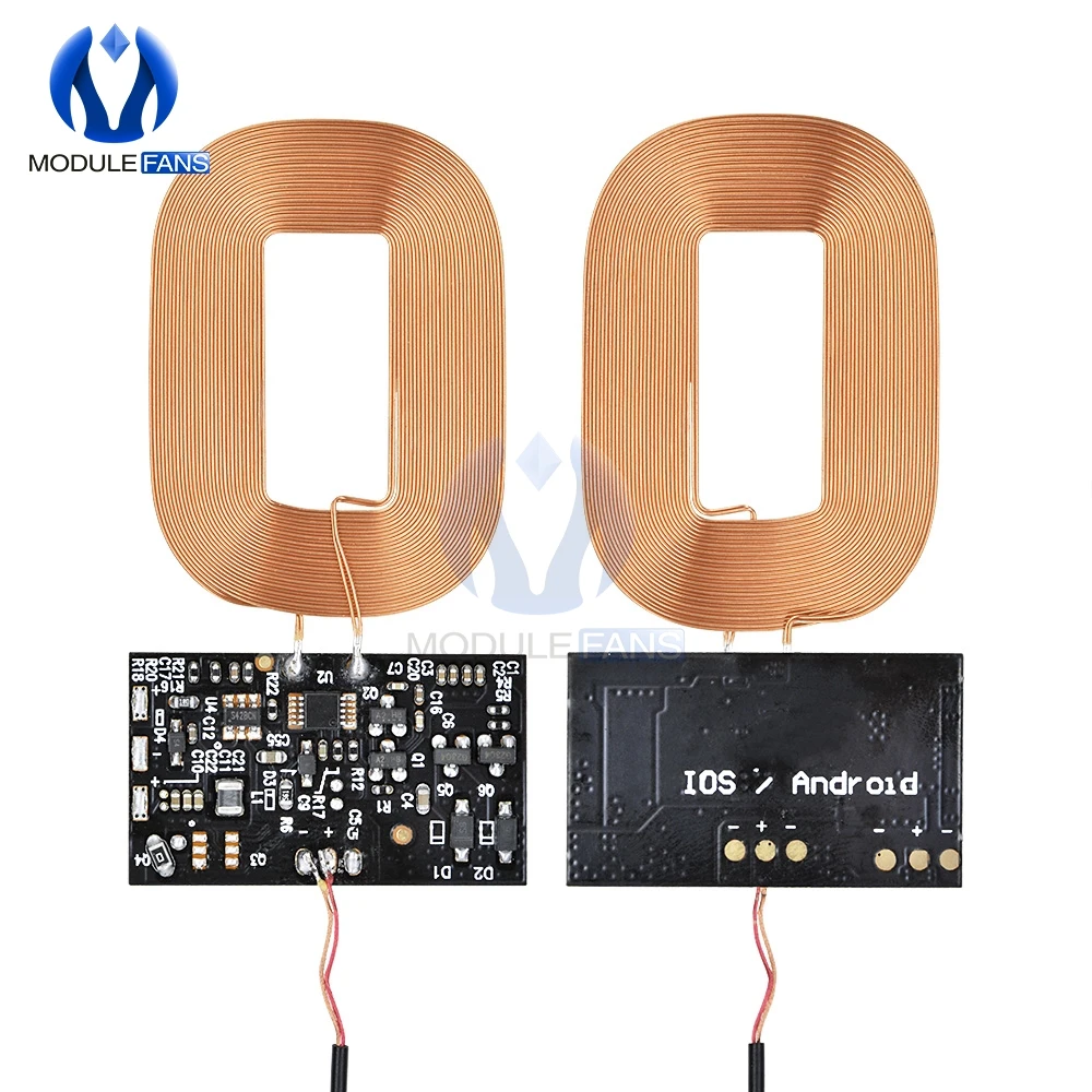 

DIY Qi Standard Wireless Charging Coil Receiver Module Circuit Board DIY Coil For Phone For Battery 5V 1A Fast Quick Charger
