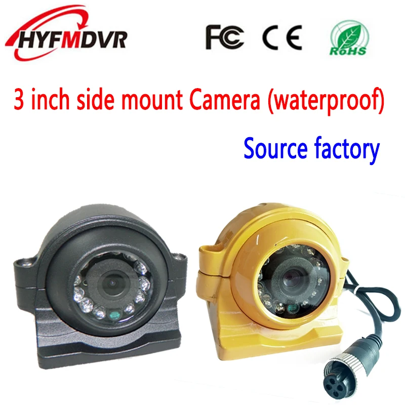 Источник завод сбоку металлический водостойкий AHD коаксиальный Автомобильная hd-камера 960 P/1080 P черный/желтый вид сбоку датчик контроля