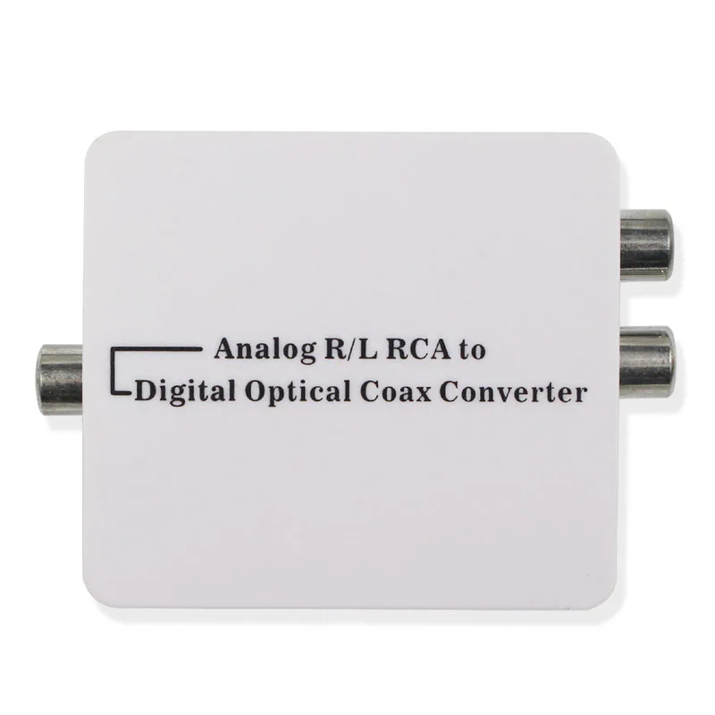 

Analog R/L RCA to digital optical coaxial Converter A2D Optic Coaxial RCA Toslink Signal Audio Converter Adaptor