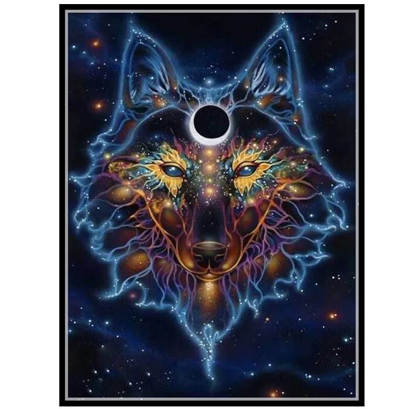 2017 Needlework DIY DMC 14CT Cross stitch Kit Fantasy Wolf home arts Pattern Embroidery Cross-stitch Painting Home Decor New | Дом и сад