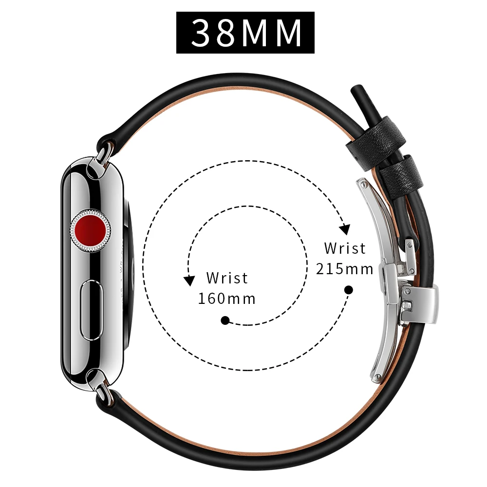 Ремешок из натуральной кожи для Apple watch, 4 ремешка, 44 мм, 40 мм, Iwatch, 42 мм, correa, Apple watch, 38 мм, браслет, наручный ремешок для часов 5, 3, 2