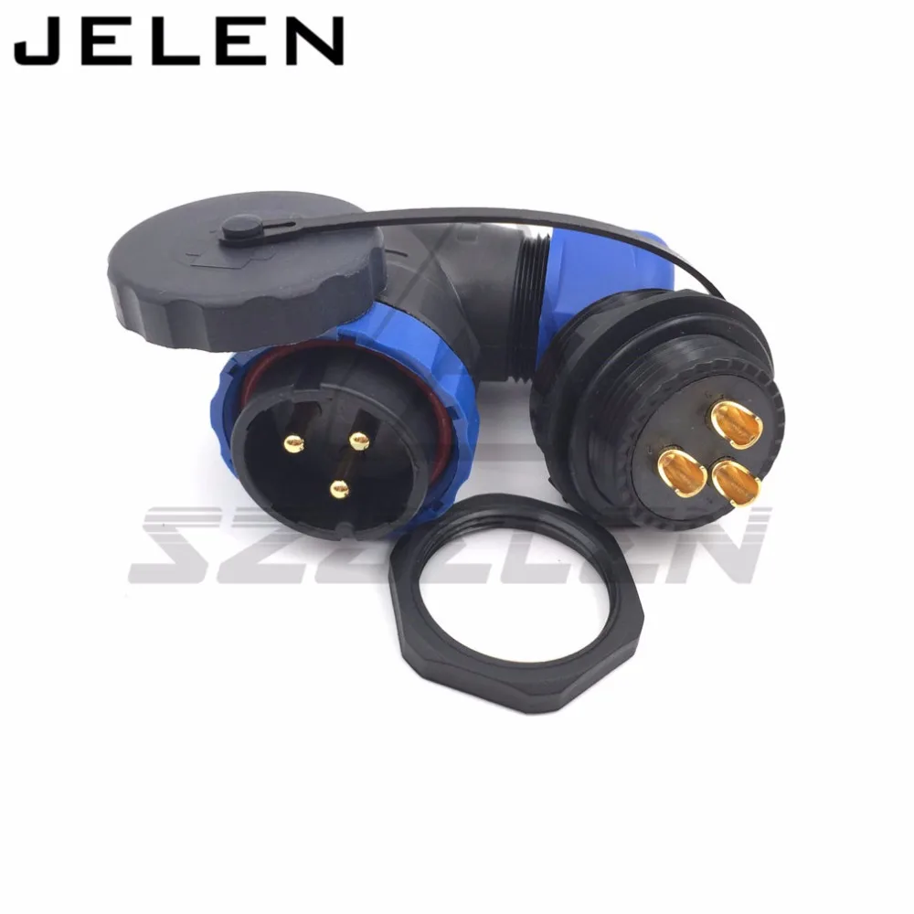 

SD28TA-ZM, waterproof connector 3pin, IP67, Panel Mount connectors Current Rating 45A, 90 degree elbow connector plug socket