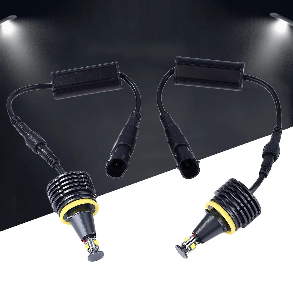 Vehemo 2PCS DC 12V Car LED Angel Eye Marker Light For BMW E92