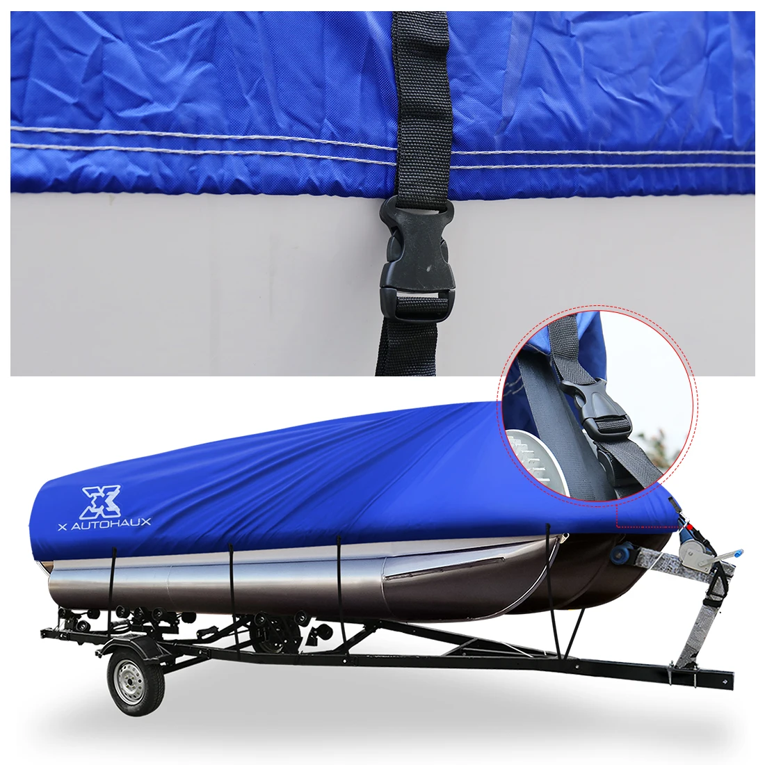 X Autohaux 300D крышка лодки 17-20ft/21-24ft 600*400 см/740*400 см водонепроницаемый Trailerable Рыбалка Лыжный бас для лодки квадратной формы