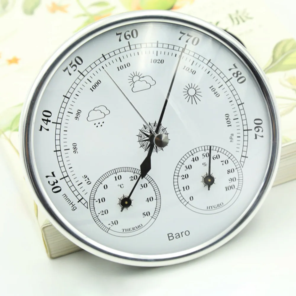 

Temperature Humidity Atmospheric Pressure Monitor Meter 3 in 1 Weather Station Household Thermometer Hygrometer Barometer