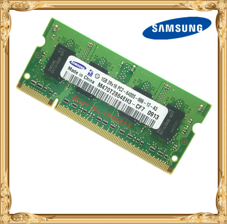 En Ligne Samsung Ordinateur Portable mémoire 1 GB PC2 6400 DDR2 RAM Portable 800 6400 S 1G 200 pin SO DIMM