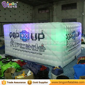 

GREAT HANDMADE 5.5X3.5X2.5M inflatable white photo kiosks air filled inkjet balloon custom made lighting advert photo tent sales