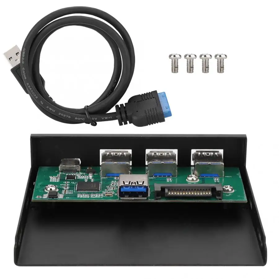 3-Порты и разъёмы USB3.0+ 1 Порты и разъёмы USB3.1 Тип-C Интерфейс сплав карты расширения Панель черный карты расширения Панель