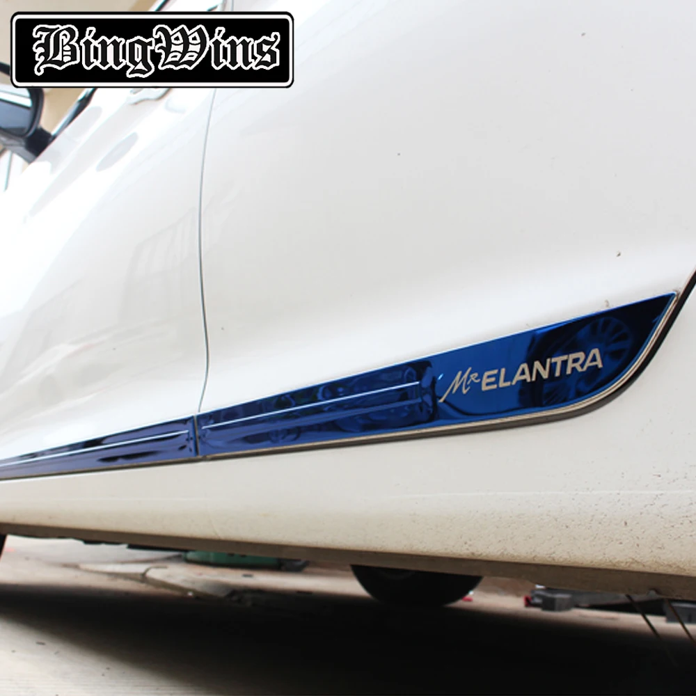 

NEW ACCESSORIES FIT FOR Hyundai Elantra / Avante 2011-2015 SIDE DOOR BODY GARNISH MOULDING COVER TRIM PROTECTION CAR STYLING