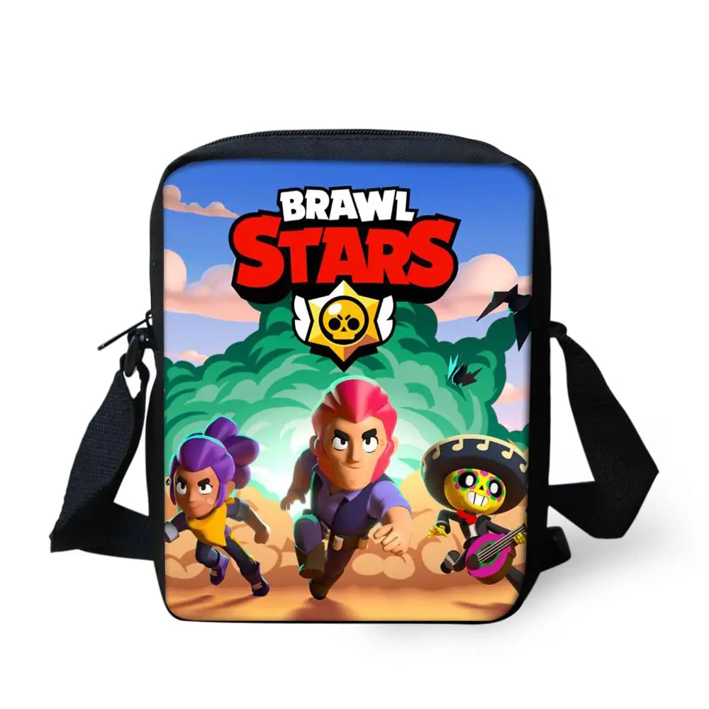 Jackherelook Shooting Game Brawl Stars Crossbody Bags Kids Mini School Bags for Boys Girls Shoulder Schoolbag Best Gifts Satchel