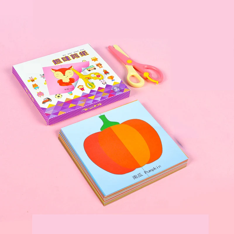 100/102 Pcs Sheets Cartoon DIY Handmade Paper Cut Book Craft Children Handmade Book Scrapbooking Paper Toys for Kid Learning Toy