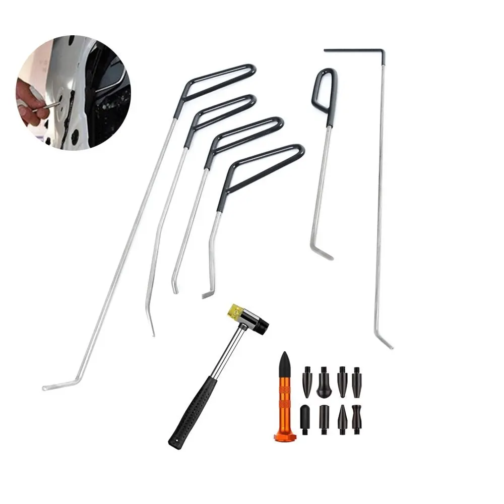 

FURUIX PDR tools Rods Hook Tools Paintless Dent Repair Car Dent Removal hand Tool Kit Hail Hammer tap down repair tools