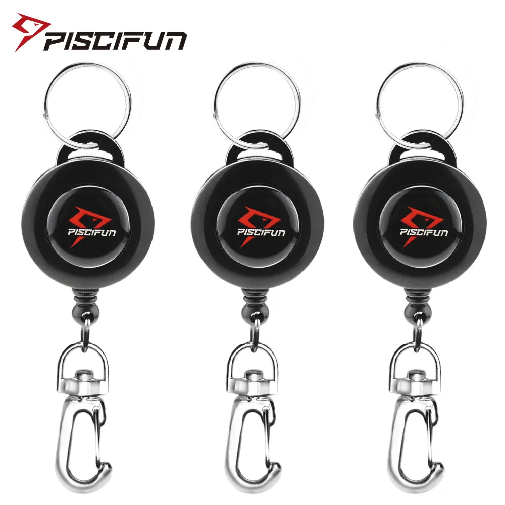 Piscifun 3PCs Fly Fishing Tying Tackle Accessories Zinger Retractor
