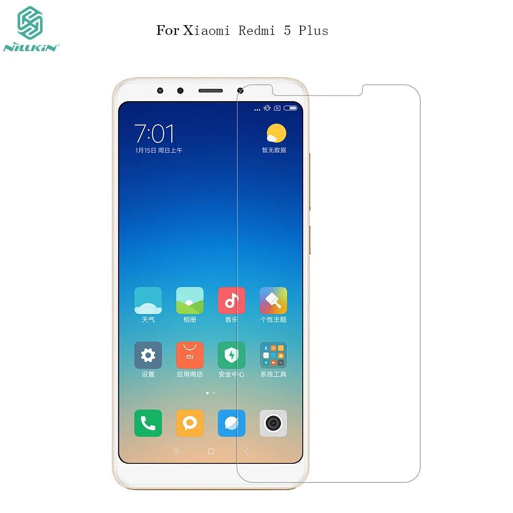 

For xiaomi redmi 5 Plus Glass Nillkin Amazing H 0.33 mm flat edge Tempered Glass Screen Protector For xiaomi redmi5 plus Cover