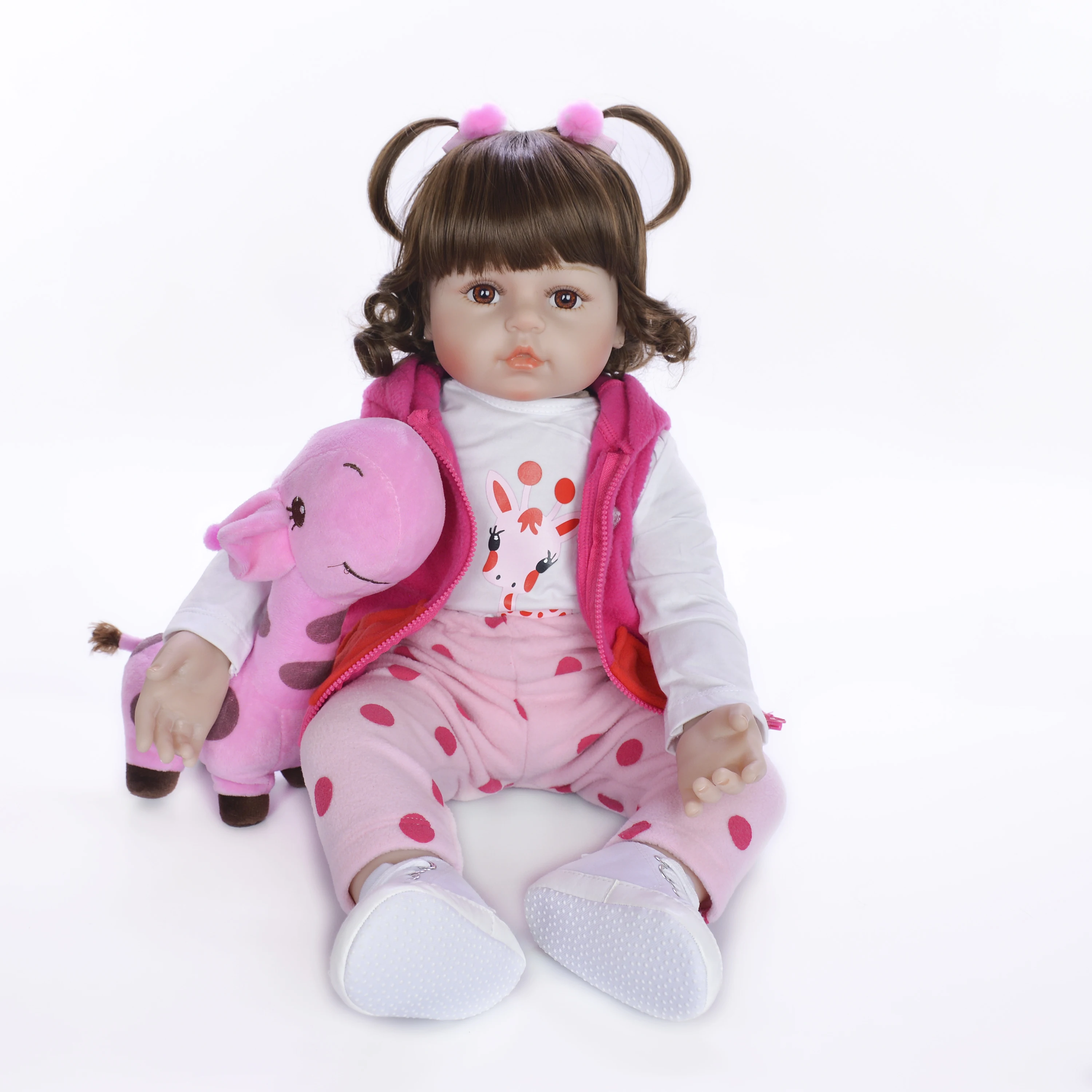 KEIUMI 24 ''локоны Reborn силиконовые детские куклы реалистичные Menina Boneca Мягкая кукла
