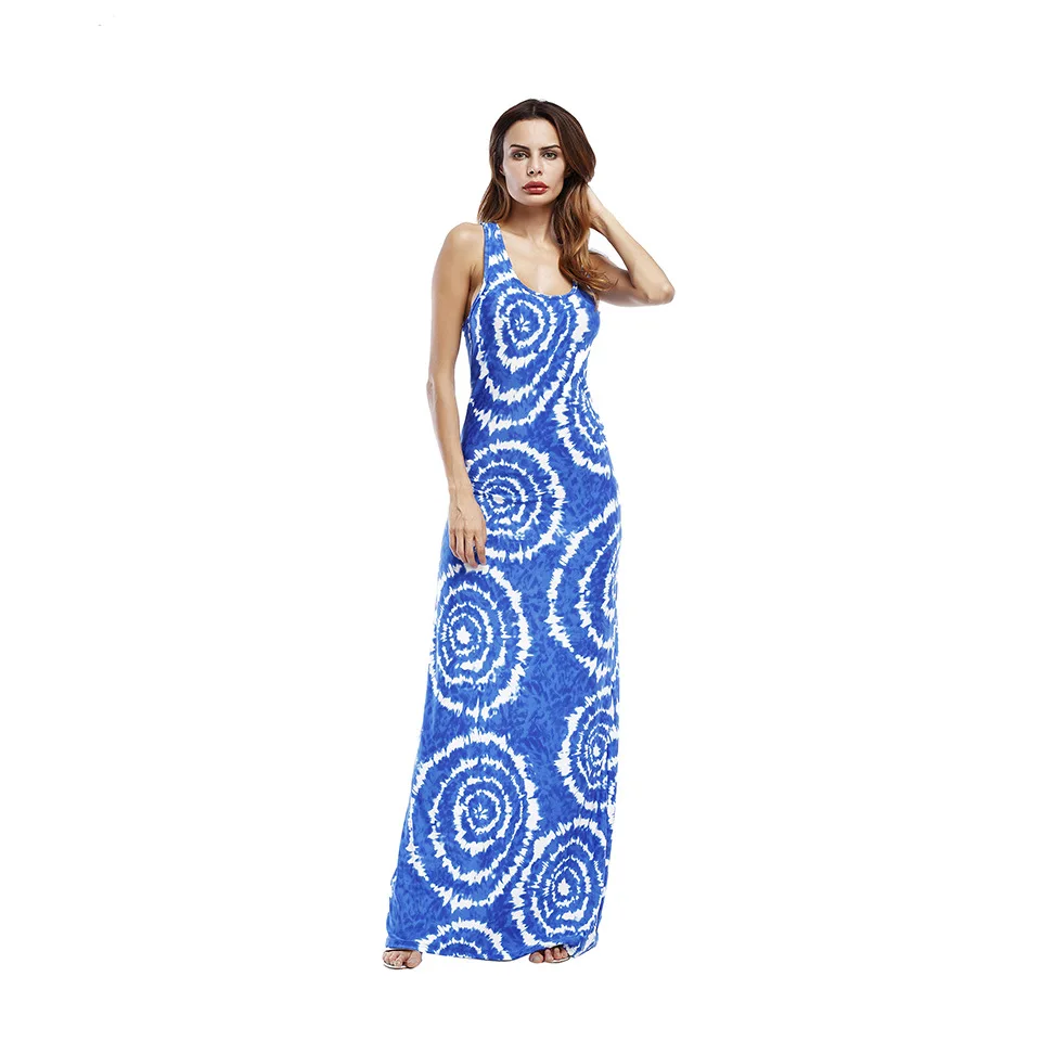 Long Dress Flower Print Strap Off Shoulder Belt Side Split Backless 2018 Summer New Hippie Sexy Maxi Dresses