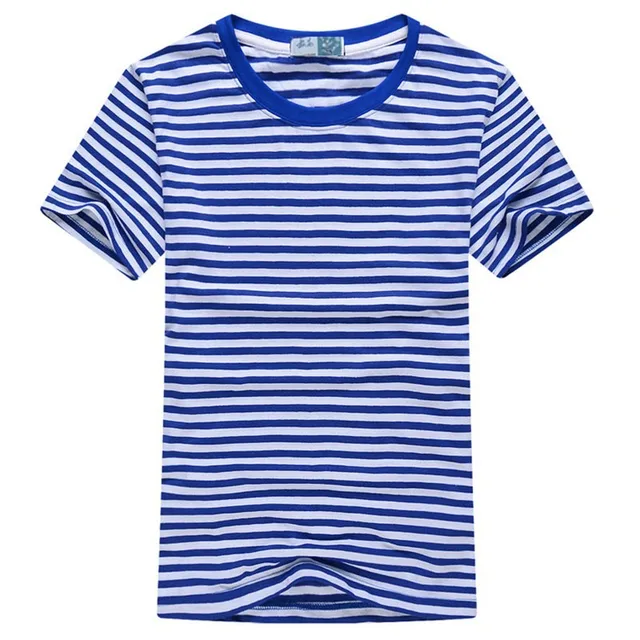 blauw met wit gestreept shirt