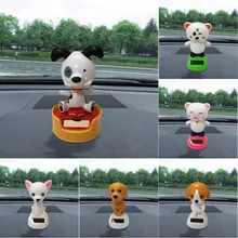 Солнечный танцующий животный качающийся анимированный поплавок Танцующая игрушка автомобильный Декор собака дропшиппинг украшения интерьера