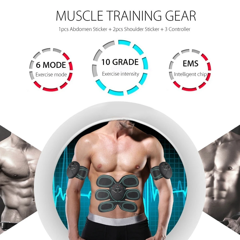 Body Slimming Shaper Machine Abdominal Muscle Trainer Electronic Muscle Exerciser Device Fitness Toner Leg Arm Workout Equipment