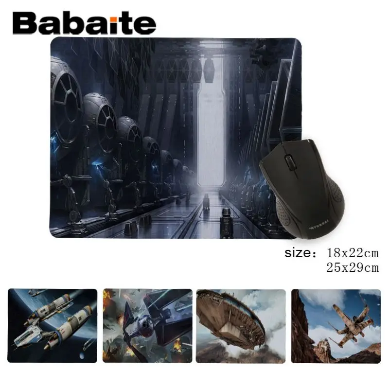 

Babaite Hot Sales Star Wars Aircraft High Speed New Mousepad Soft Rubber Professional Gaming Mouse Pad Computer