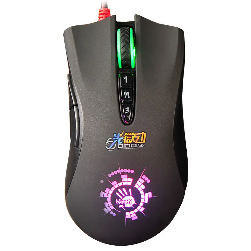 A4tech Bloody A91 gaming mouse CF LOL WCA backlight wired mouse hands ghost Free Shipping