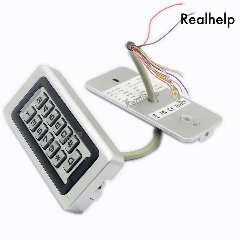 IP68 Waterproof Outdoors Used  Metal Stainless steel Reader 2000Users WG input and output security RF Access Control Keypad